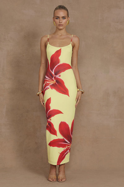 Deia Midi Dress - Yellow Lily - SHOPJAUS - JAUS