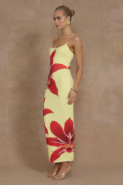 Deia Midi Dress - Yellow Lily - SHOPJAUS - JAUS