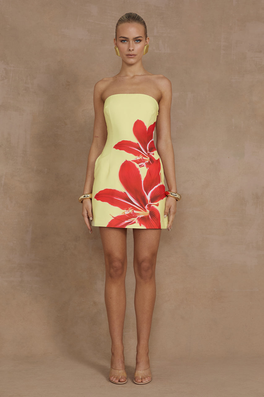 Prim Mini Dress - Yellow Lily - SHOPJAUS - JAUS