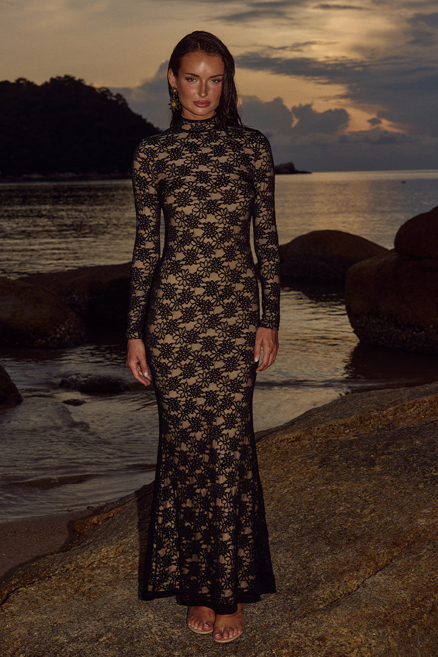 Maeya Maxi Dress - Black - SHOPJAUS - JAUS