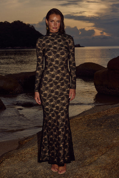 Maeya Maxi Dress - Black - SHOPJAUS - JAUS