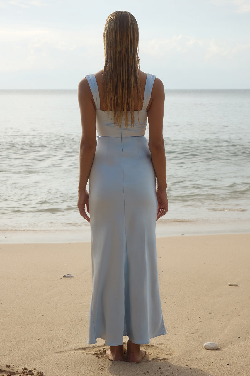 icy blue maxi dress Kaivira Halterneck Maxi Dress Ice Blue XL main image 1