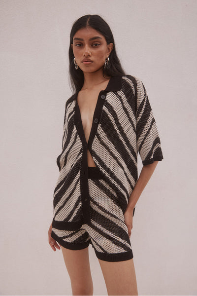 Mazie Shirt - Black/Multi - SHOPJAUS - JAUS