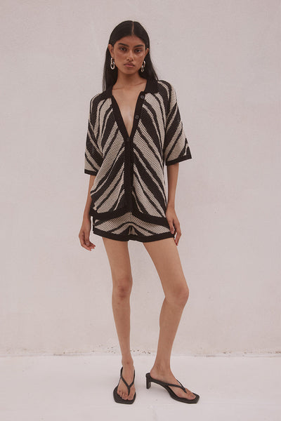 Mazie Shirt - Black/Multi - SHOPJAUS - JAUS