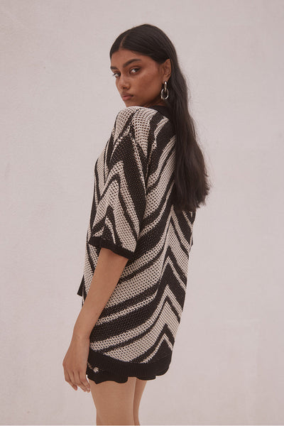 Mazie Shirt - Black/Multi - SHOPJAUS - JAUS