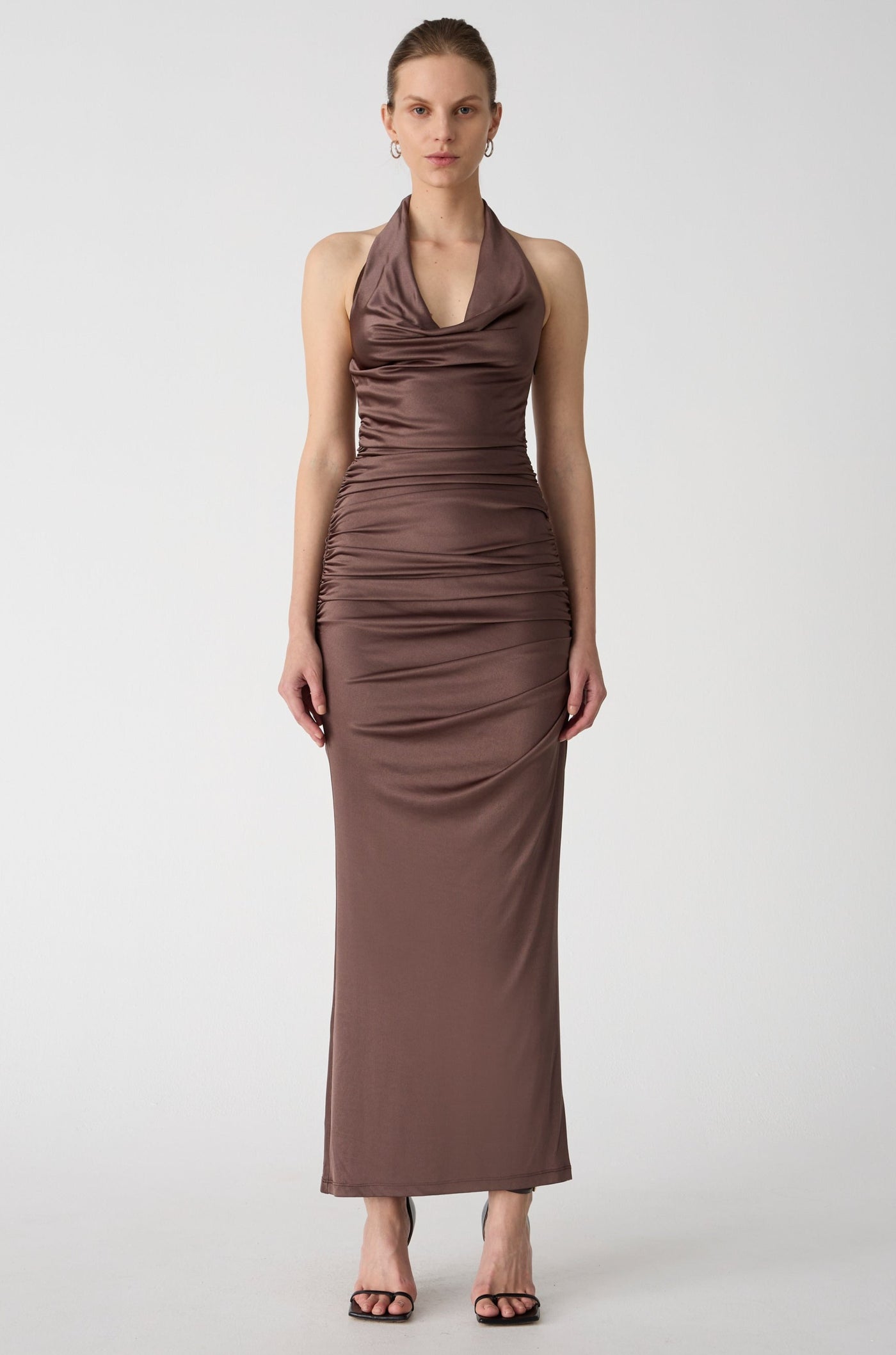 Misha Olea Midi Dress - Mink Brown Misha Olea Midi Dress - Mink Brown