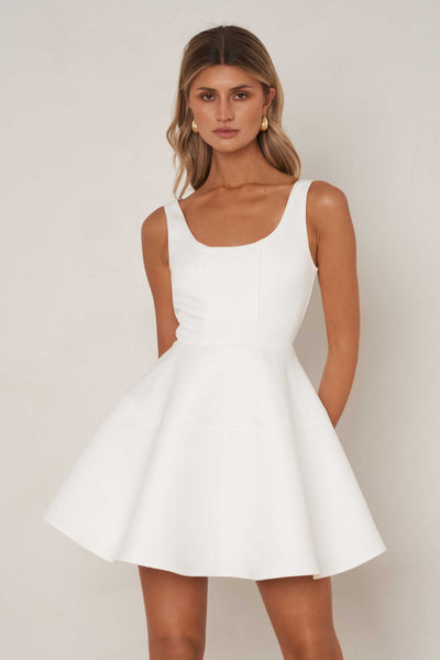 Melody Dress - White - SHOPJAUS - JAUS