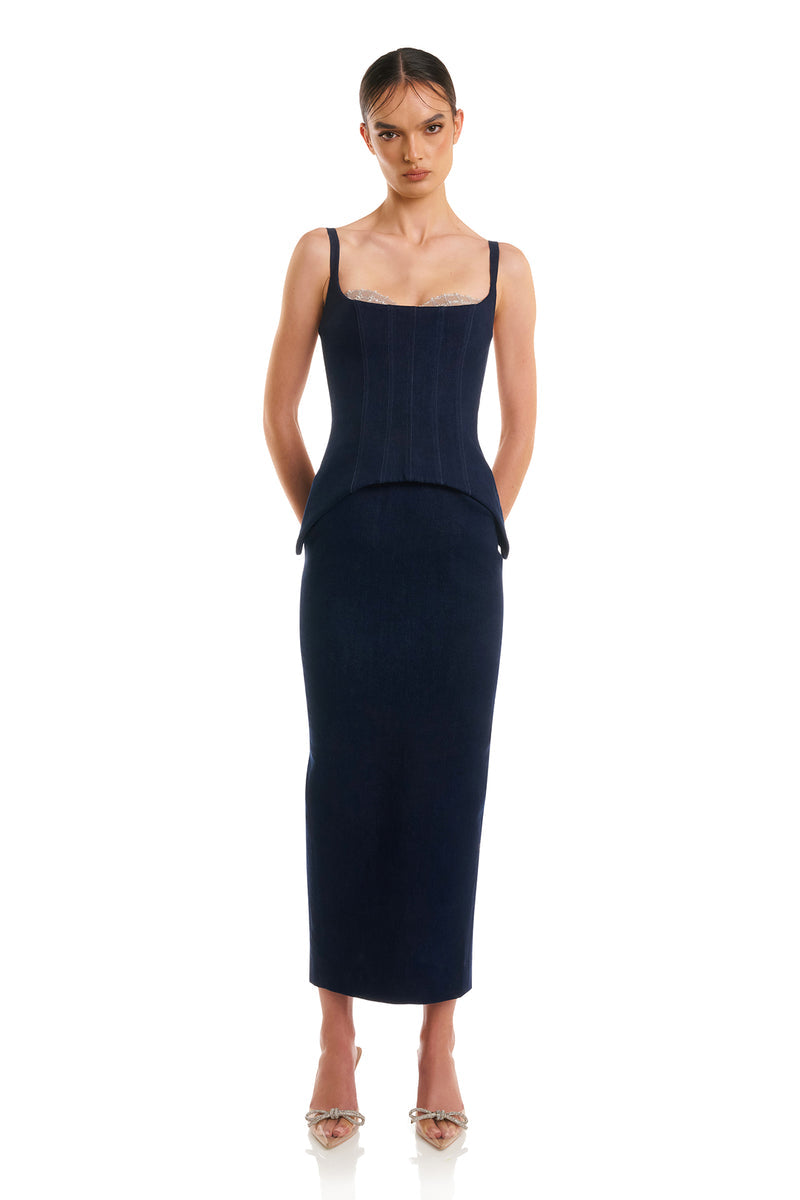 Monet Dress - Denim - SHOPJAUS - JAUS