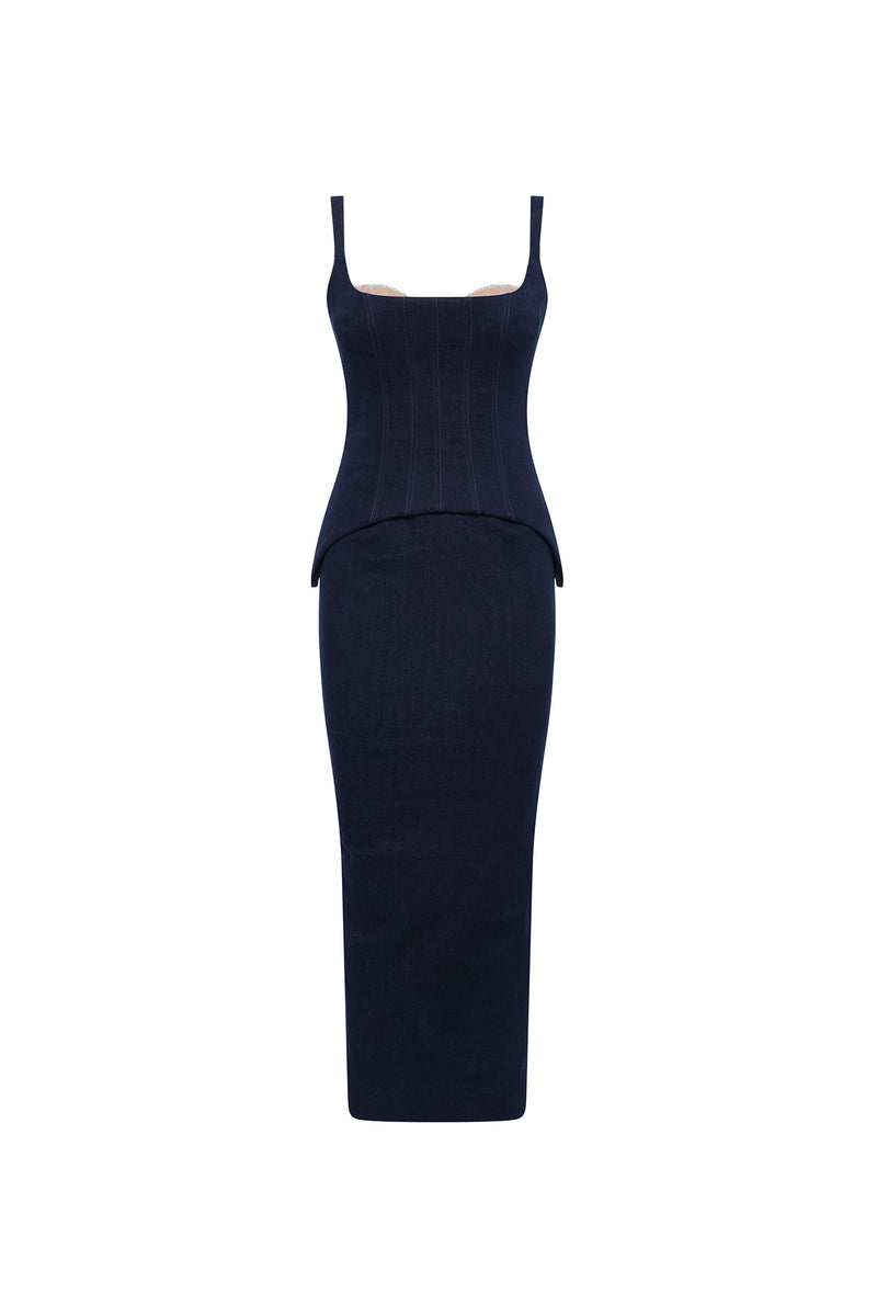 Monet Dress - Denim - SHOPJAUS - JAUS