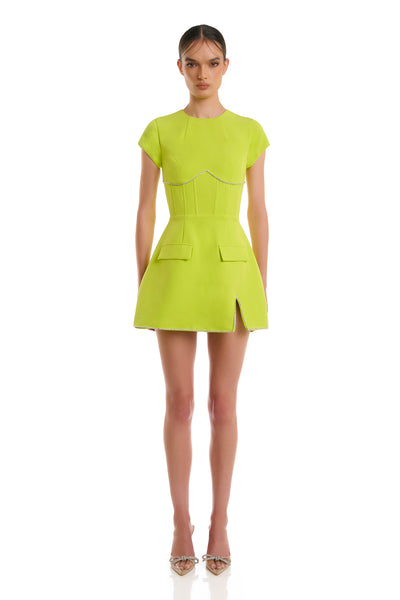 Myah Dress - Lime - SHOPJAUS - JAUS