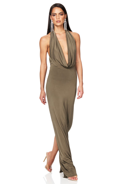 Nookie Element Gown - Khaki - SHOPJAUS - JAUS