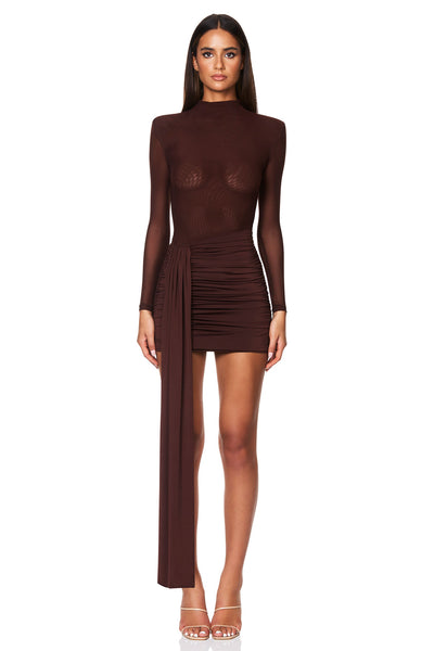 Nookie Enigma Mini Dress - Chocolate - SHOPJAUS - JAUS