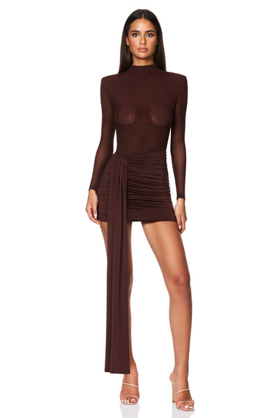 Nookie Enigma Mini Dress - Chocolate - SHOPJAUS - JAUS