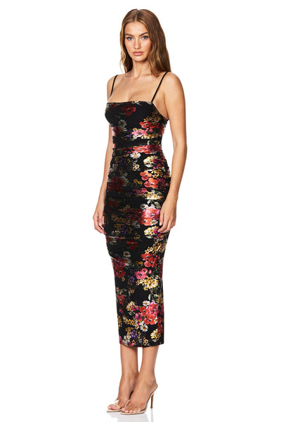 Nookie Electric Floral Midi Dress - Floral - SHOPJAUS - JAUS