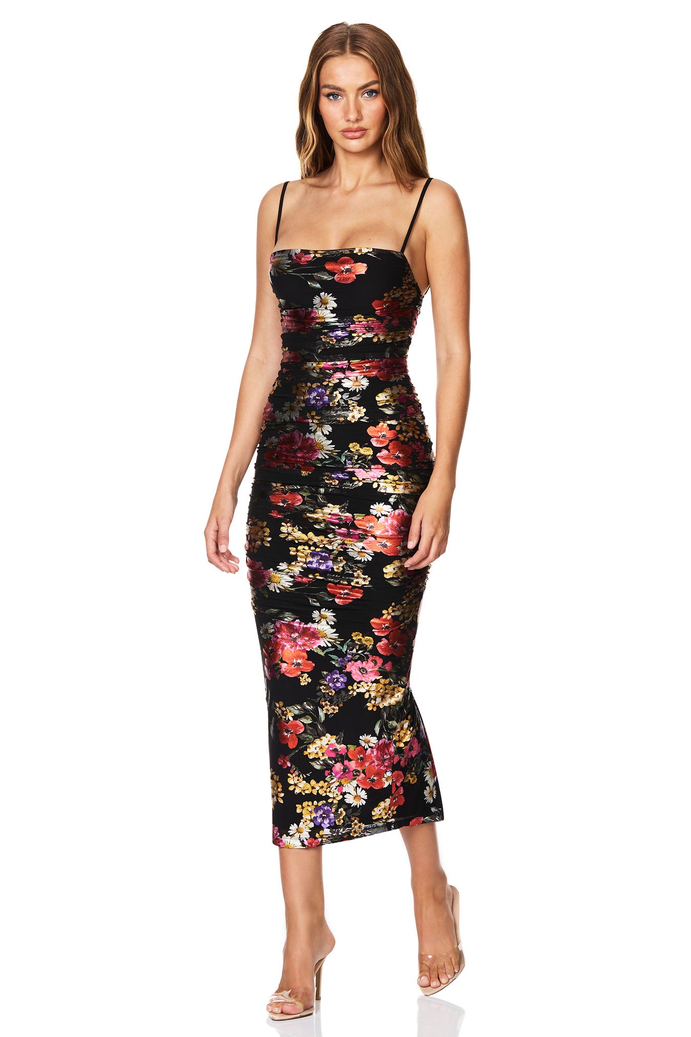 Nookie Electric Floral Midi Dress - Floral - SHOPJAUS - JAUS