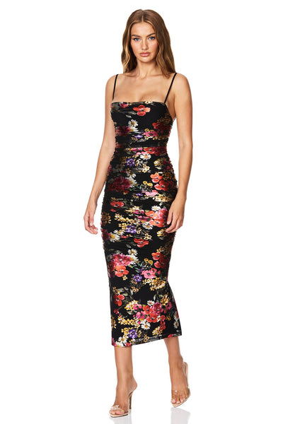 Nookie Electric Floral Midi Dress - Floral - SHOPJAUS - JAUS