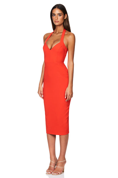 Nookie Love Affair Midi Dress - Tangerine - SHOPJAUS - JAUS