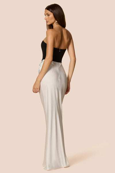 Nookie Chiara Strapless Gown - Black/White