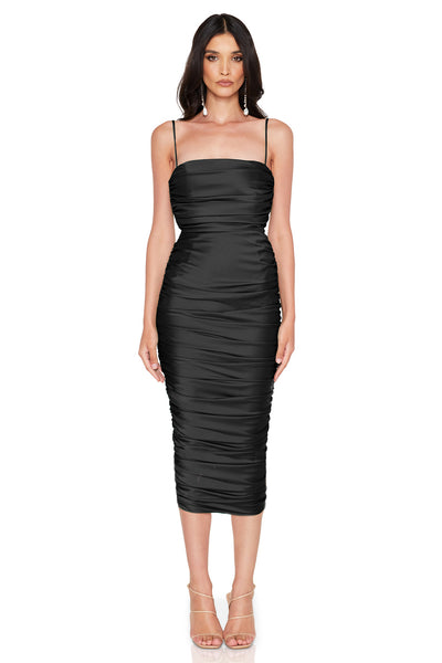 Nookie Pallisade Midi Dress - Black - SHOPJAUS - JAUS