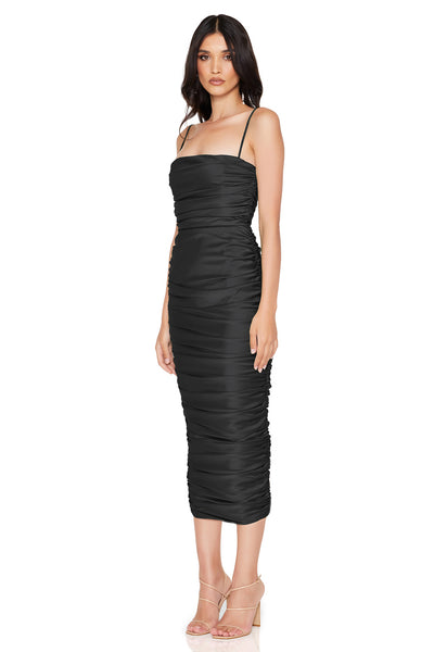 Nookie Pallisade Midi Dress - Black - SHOPJAUS - JAUS