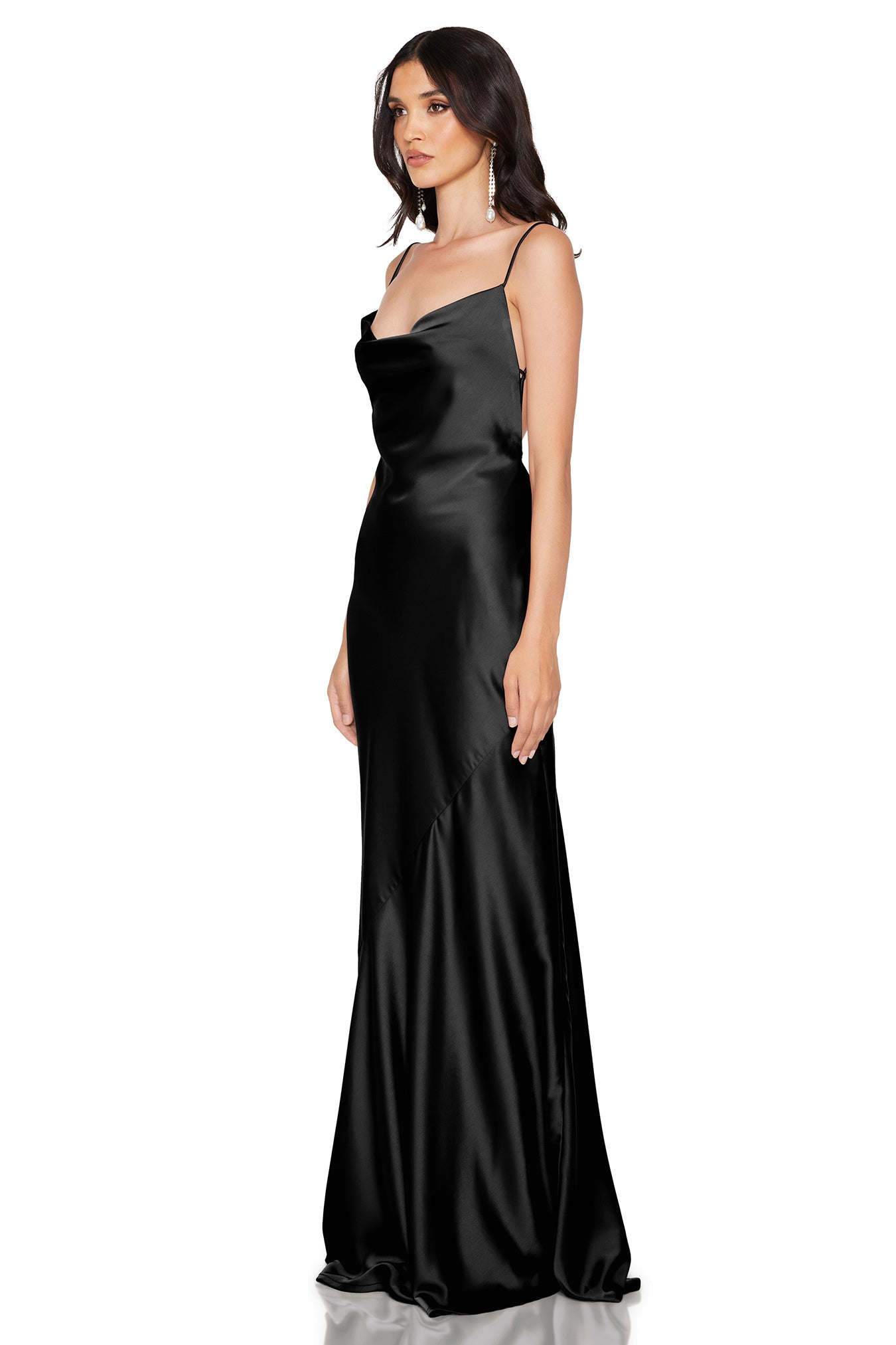 Nookie Entice Drape Gown - Black - SHOPJAUS - JAUS