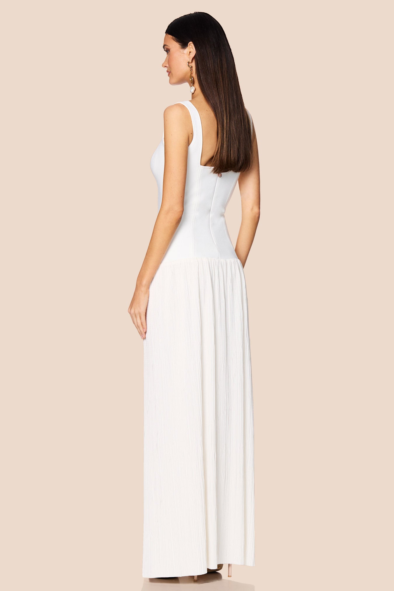 white square neck maxi dress Nookie Desiree Square Neck Maxi Dress - White