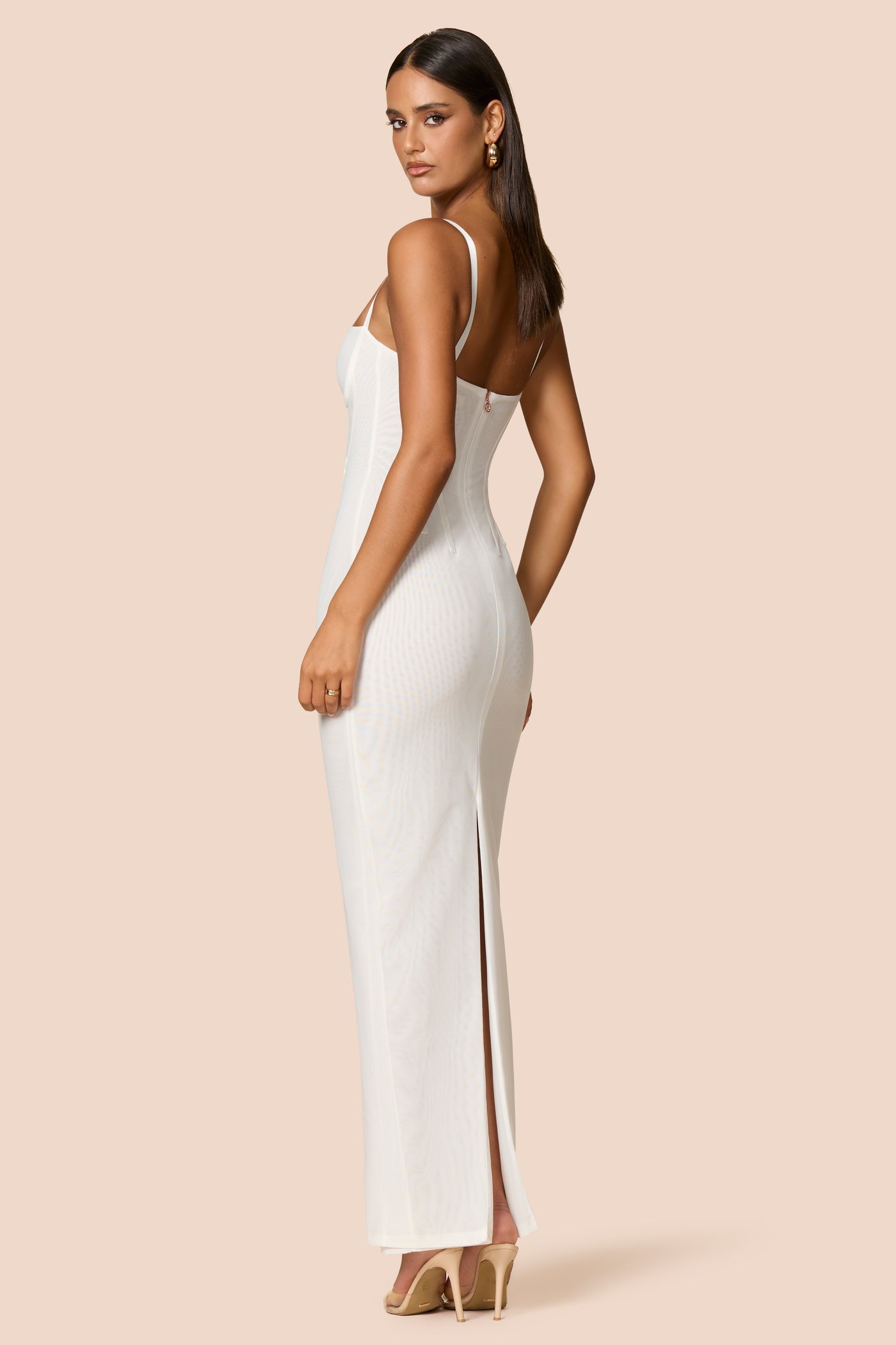 allegra maxi dress Bronx And Banco Women's Venetian Allegra Embellished Maxi Dress - Silver