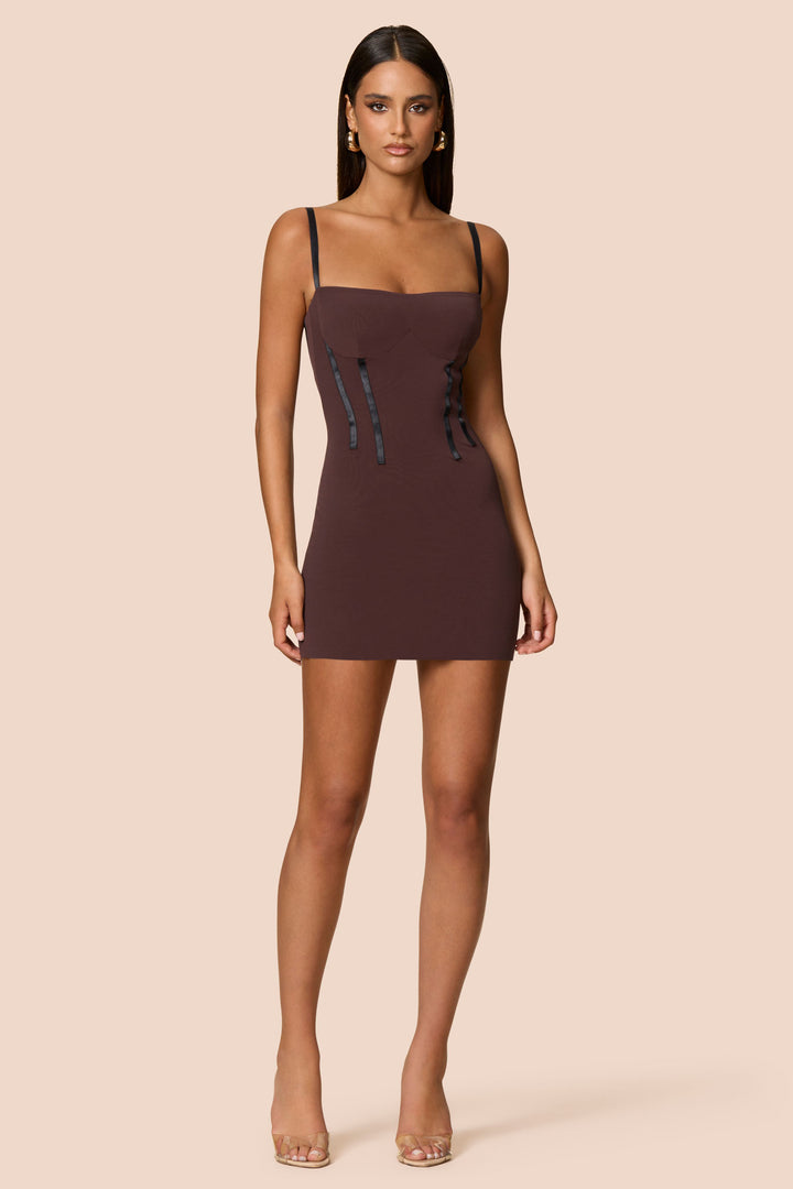 allegra mini dress Nookie Allegra Mini Dress - Cocoa