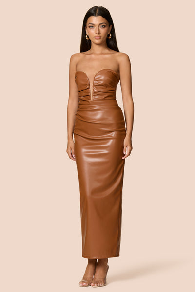 Nookie Evoke Maxi Dress - Brown