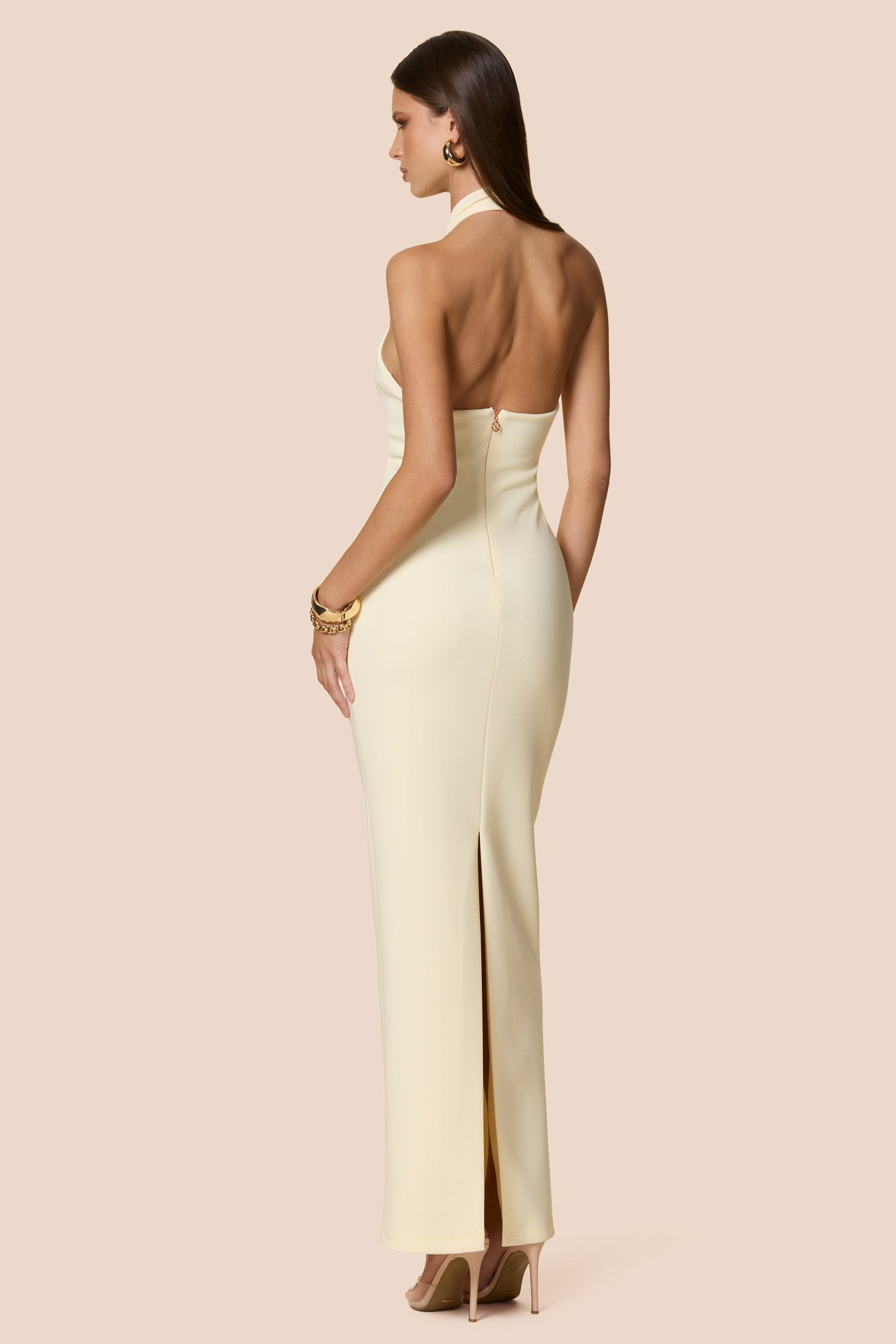 harmony maxi dress Nookie - Pale Lemon Size:S (UK 6-10) style:dress-shoe length silhouette for graceful I've Got Sunshine Long