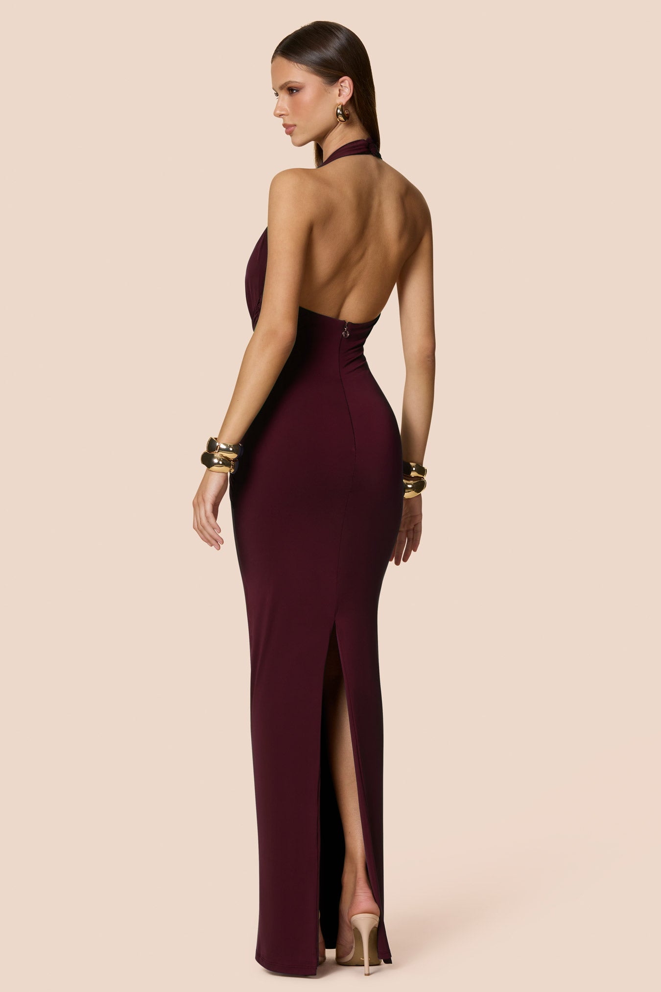nookie burgundy dress Nookie - Hustle Gown