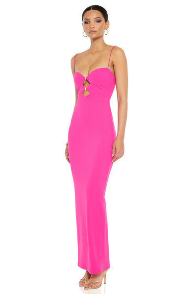 Nookie Muse Gown - Neon Pink - SHOPJAUS - JAUS