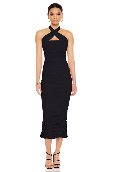 Nookie Monroe Midi Dress - Black - SHOPJAUS - JAUS