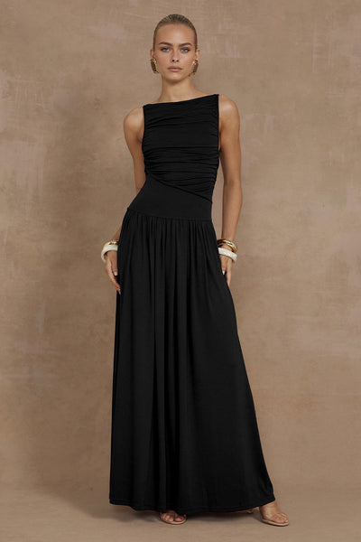 Nalla Maxi Dress - Black - SHOPJAUS - JAUS