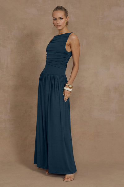 Nalla Maxi Dress - Steel - SHOPJAUS - JAUS