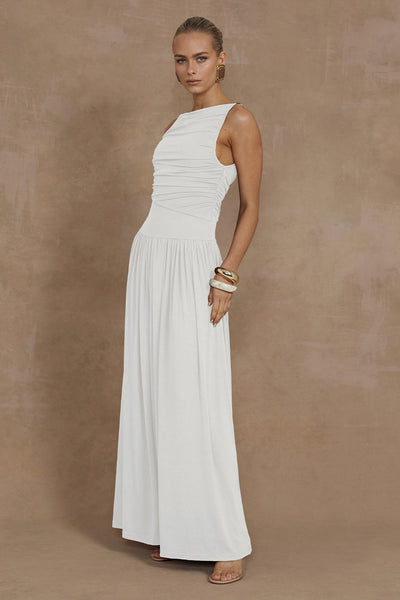 Nalla Maxi Dress - White - SHOPJAUS - JAUS