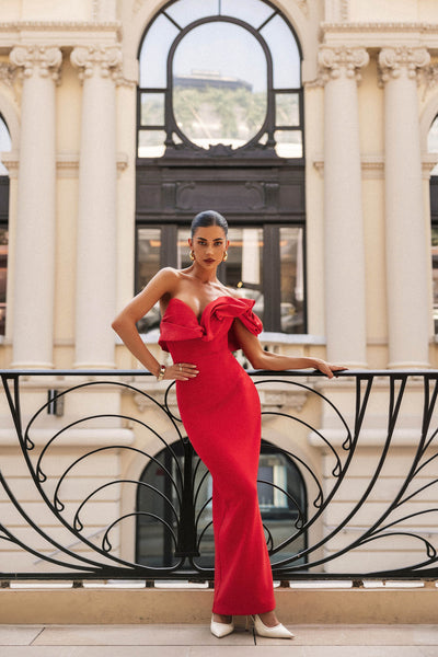 Naomi Dress - Red - SHOPJAUS - JAUS