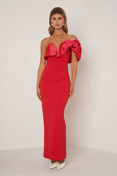 Naomi Dress - Red - SHOPJAUS - JAUS