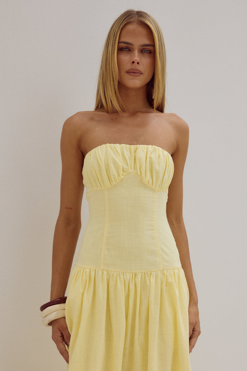 poppy midi dress Poppy Midi Dress - Lemon
