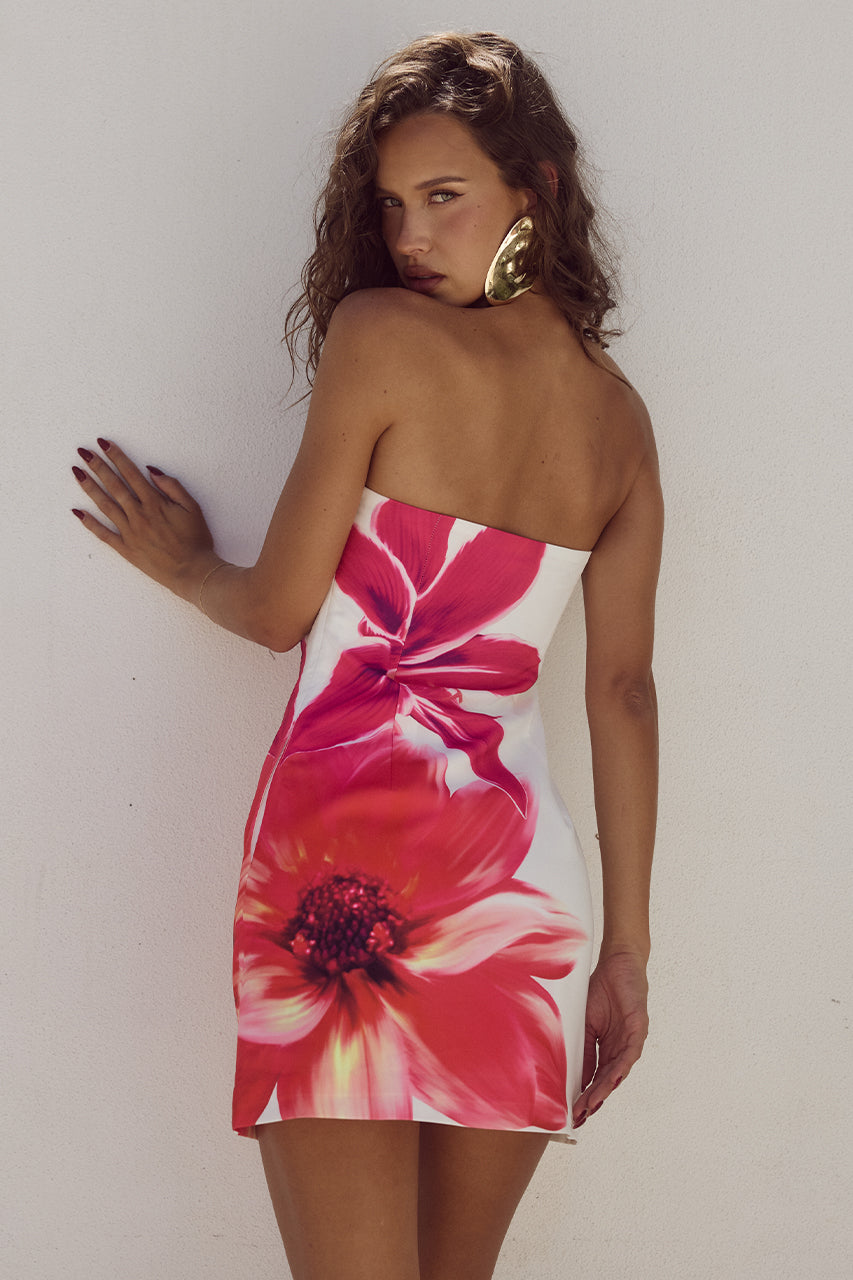 Prim Mini Dress - Tropical Flower - SHOPJAUS - JAUS
