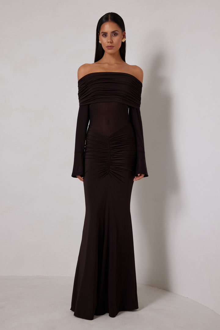 paige long sleeve dress Paige Long-Sleeve Silk Dress