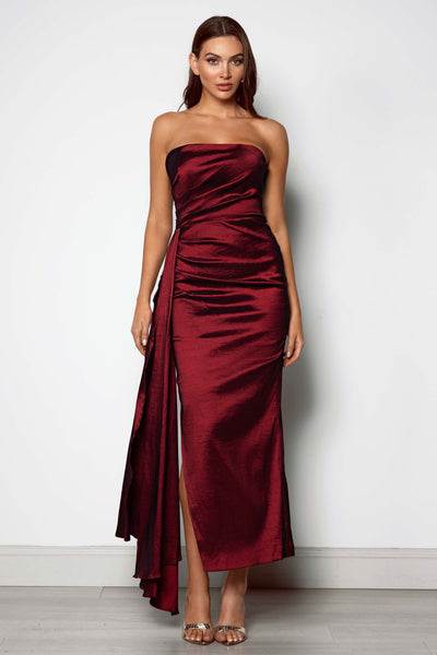 Paulina Dress - Wine - SHOPJAUS - JAUS