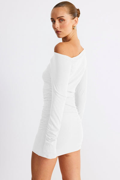 Reyna Mini Dress - White - SHOPJAUS - JAUS
