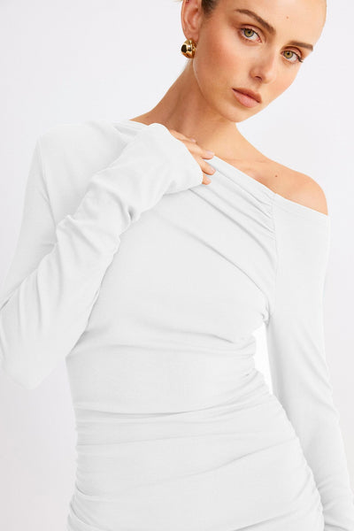Reyna Mini Dress - White - SHOPJAUS - JAUS