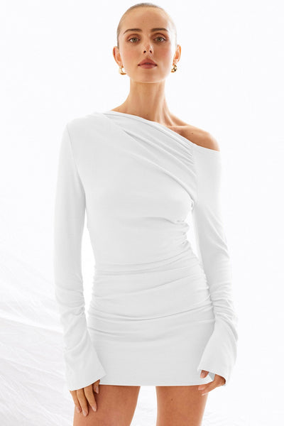 Reyna Mini Dress - White - SHOPJAUS - JAUS