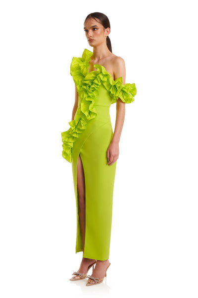 Rosanna Dress - Lime - SHOPJAUS - JAUS