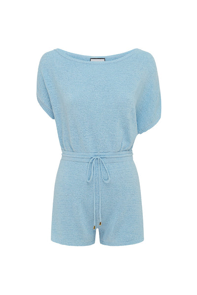 Miami Knit Romper - Baby Blue - SHOPJAUS - JAUS