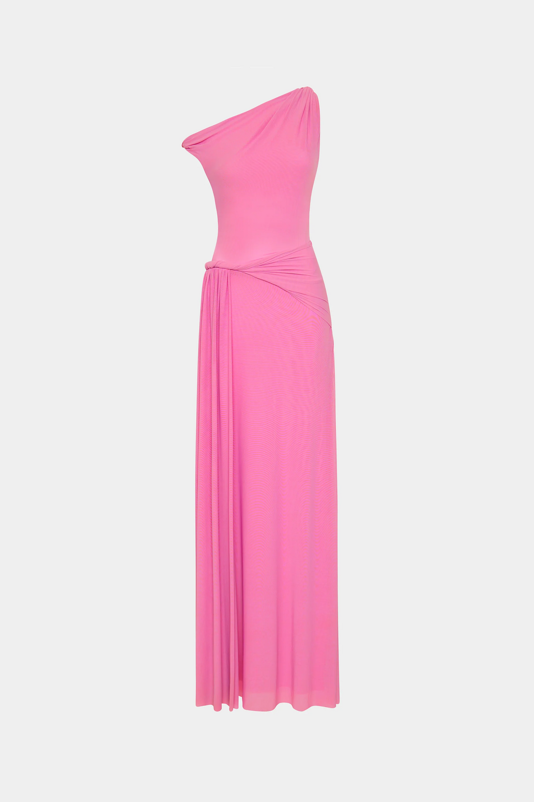 misha sisal one shoulder twist mesh maxi dress Misha Sisal Mesh Maxi Dress - Orchard Pink