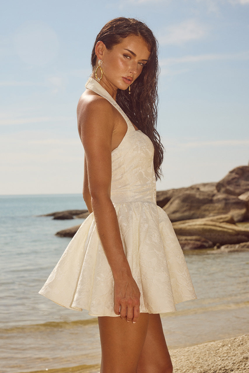 Sabina Mini Dress - Ivory - SHOPJAUS - JAUS