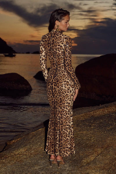 Saylor Maxi Dress - Leopard - SHOPJAUS - JAUS